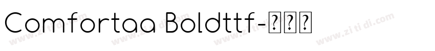 Comfortaa Boldttf字体转换